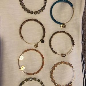 Alex and Ani set of 7 beaded bracelets